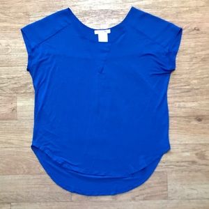 Philosophy Pullover Knit Top w/ Contrast Sleeve